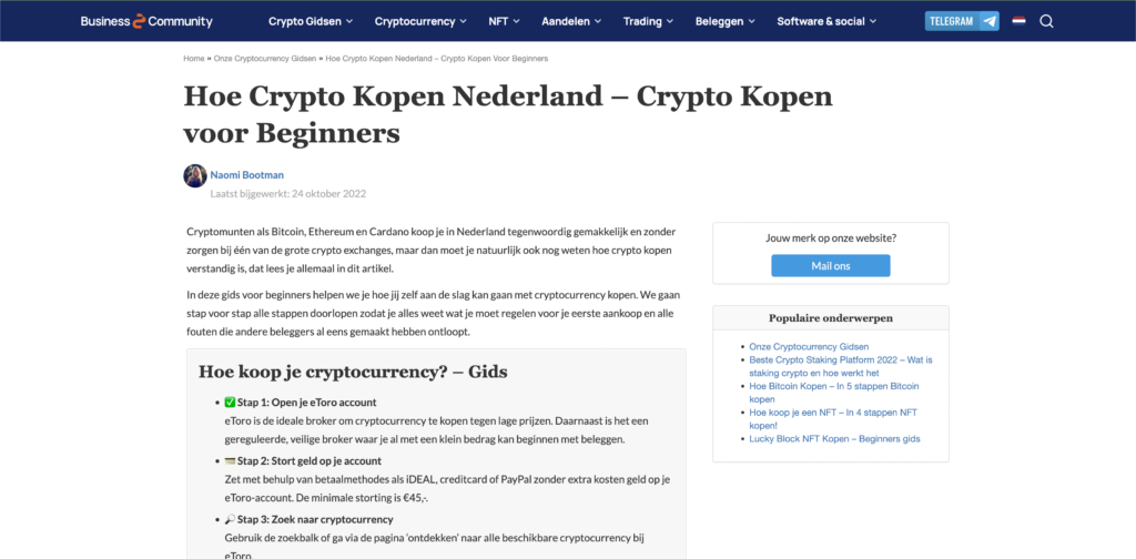 Hoe crypto kopen Nederland